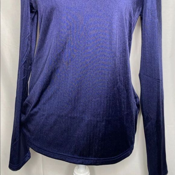 Womens Ribbed Long Sleeve Blouse - Picture 5 of 7
